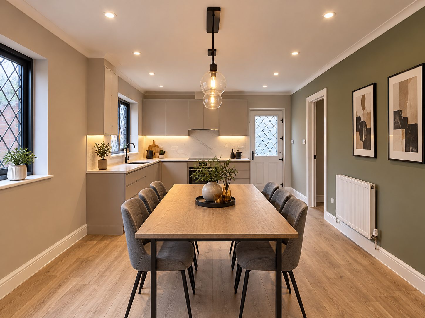 Greystoke Drive, open kitchen and dining room