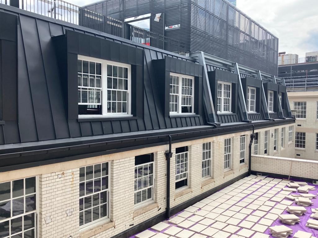 Zinc mansard roof with dormer windows, C A Pavel Ltd, builders covering Holland Park, Kensington W8