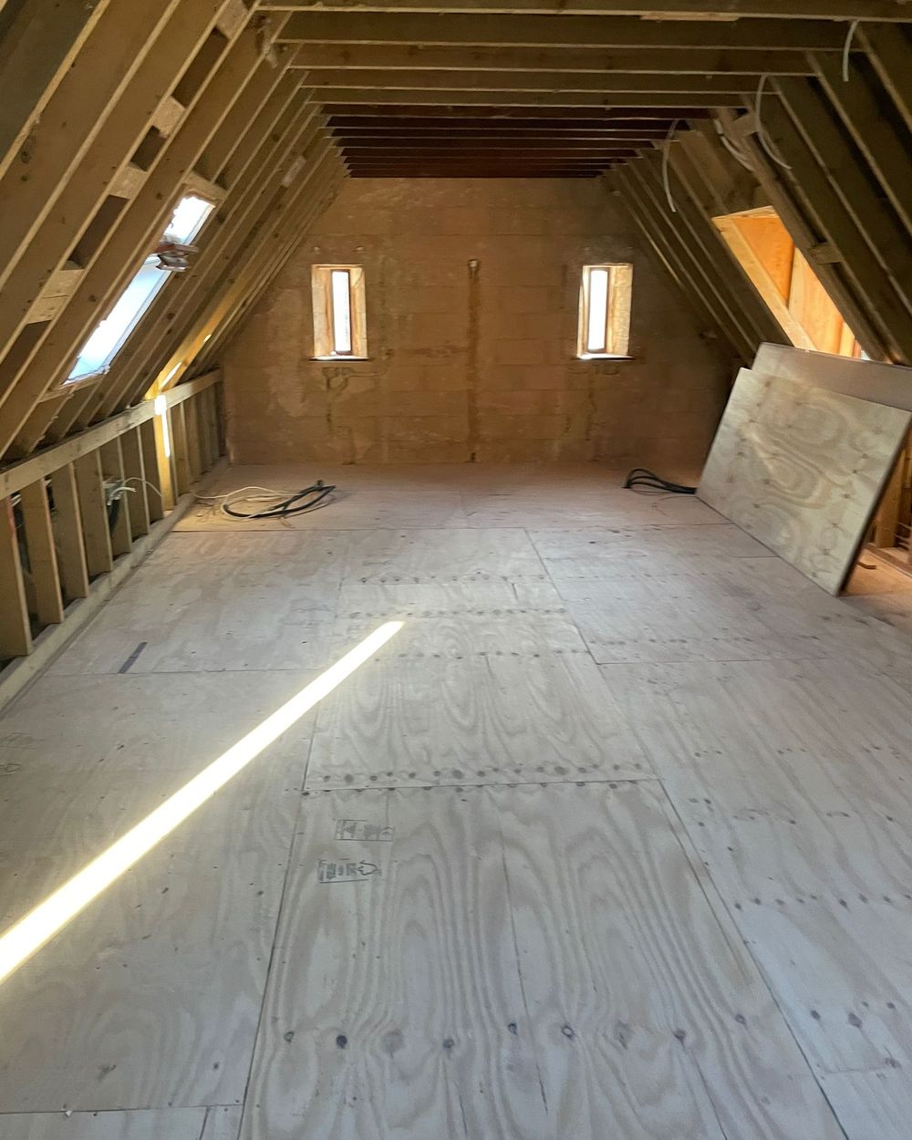 Roof suite during the works