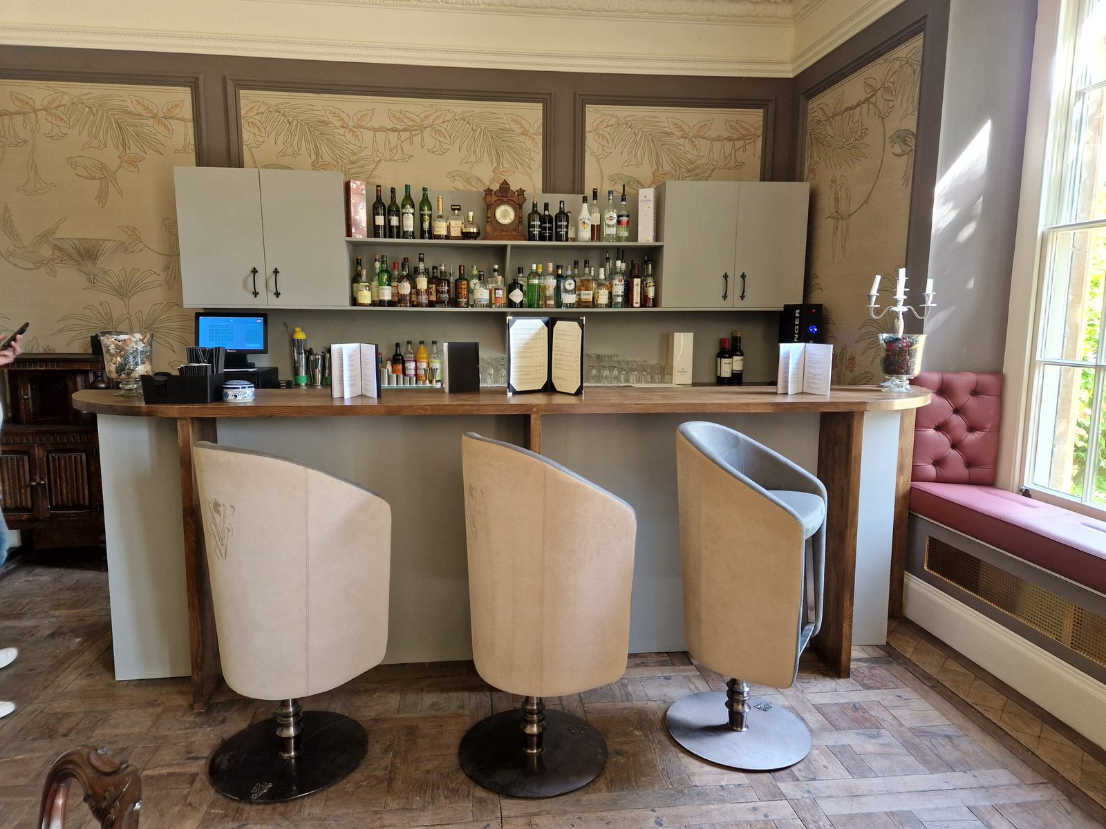 Refurbished hotel bar